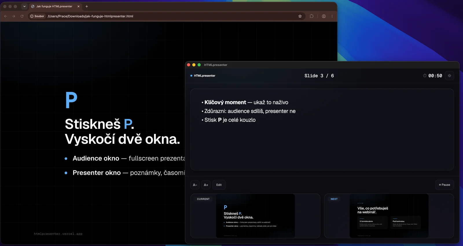 Screenshot 1 z 5 — HTMLpresenter