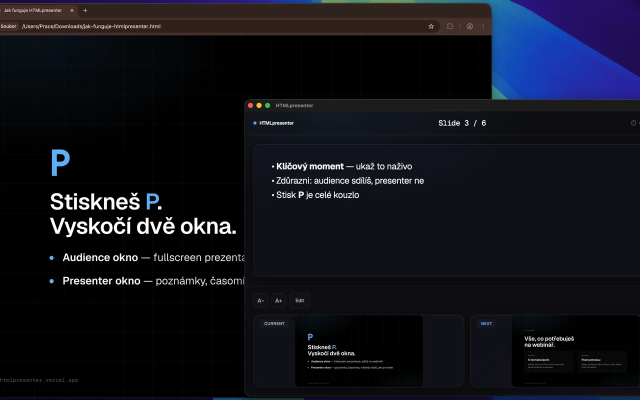 Náhled projektu HTMLpresenter