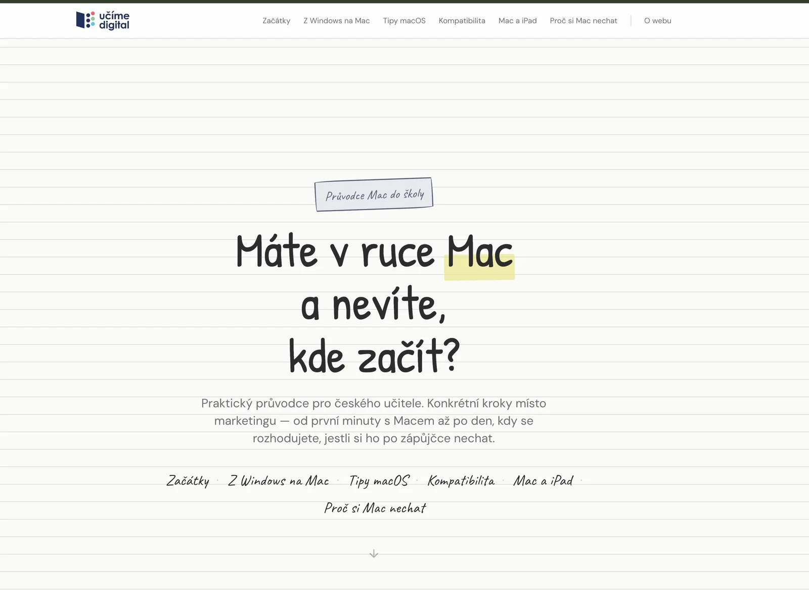 Screenshot 1 z 4 — Mac průvodce