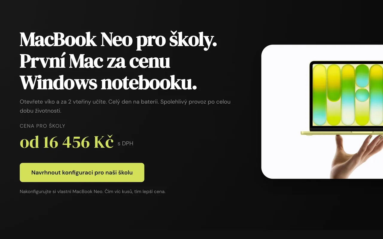 Náhled projektu MacBook Neo do školy