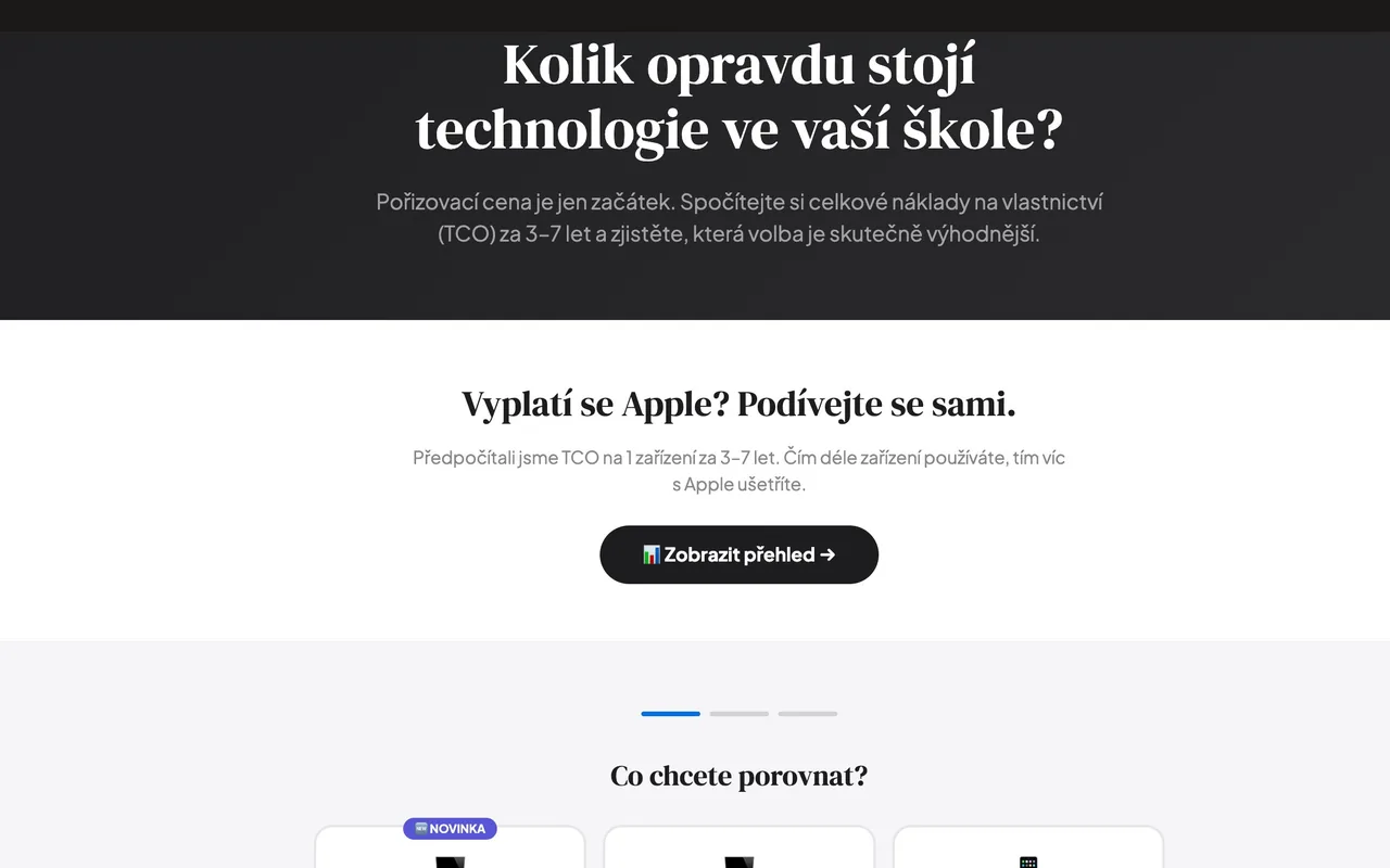 Náhled projektu TCO kalkulačka